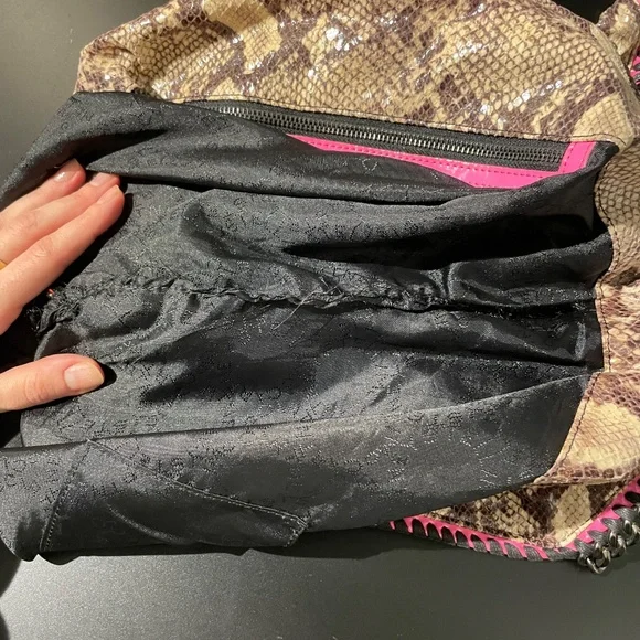 Stella McCartney Falabella Snakeskin Pink Shoulder Bag